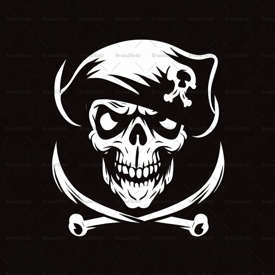 Piratenschädel und gekreuzte Knochen